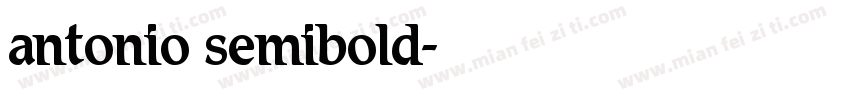 antonio semibold字体转换